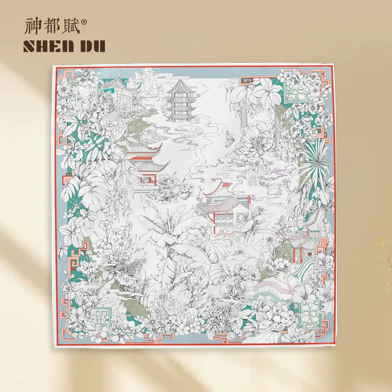 神都赋真丝方巾